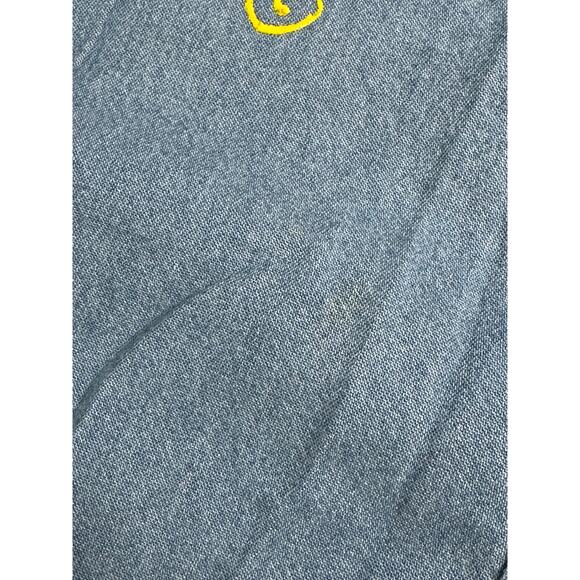 Tri-Mountain Top Womens XL Blue Button Up Tunic Denim Cat Lady Artsy 100% Cotton - Picture 9 of 12